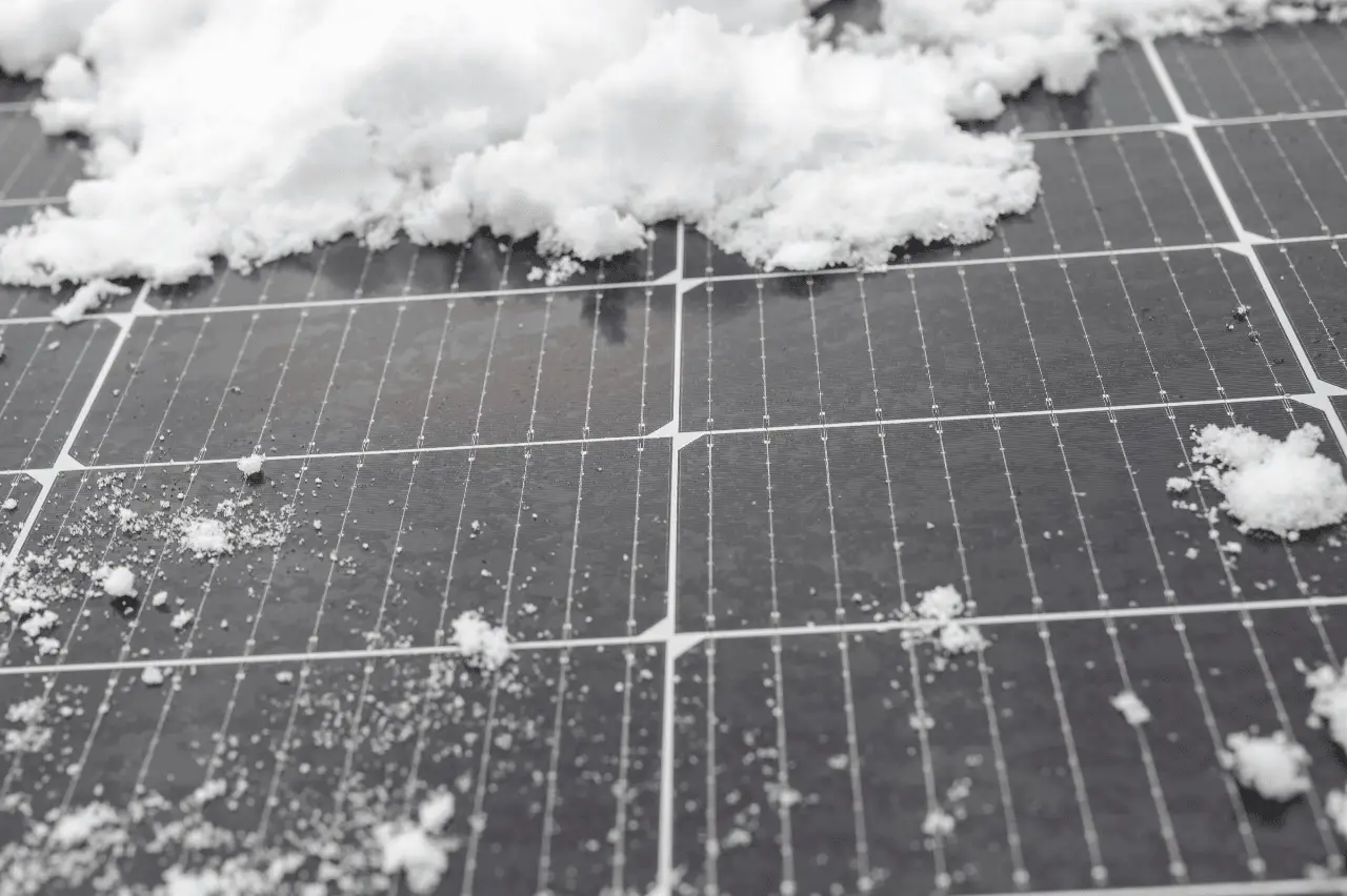 A snow covered central PA solar panel - My Topp Home